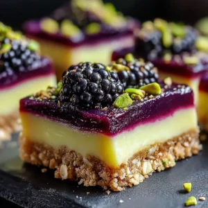 Create Stunning Blackberry Pistachio Dream Bars for Everyone to Enjoy!
