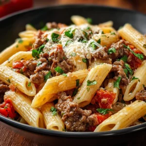 Discover the Comfort of Slow Cooker Garlic Beef Pasta Tonight!