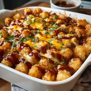 Dive into the Comfort of BBQ Chicken Tater Tot Casserole Tonight!