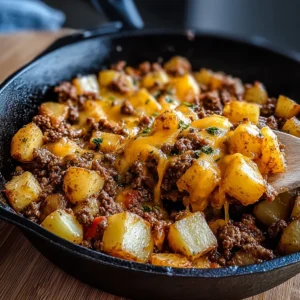 Enjoy Cheesy One Pot Beef and Potatoes for a Hearty Dinner