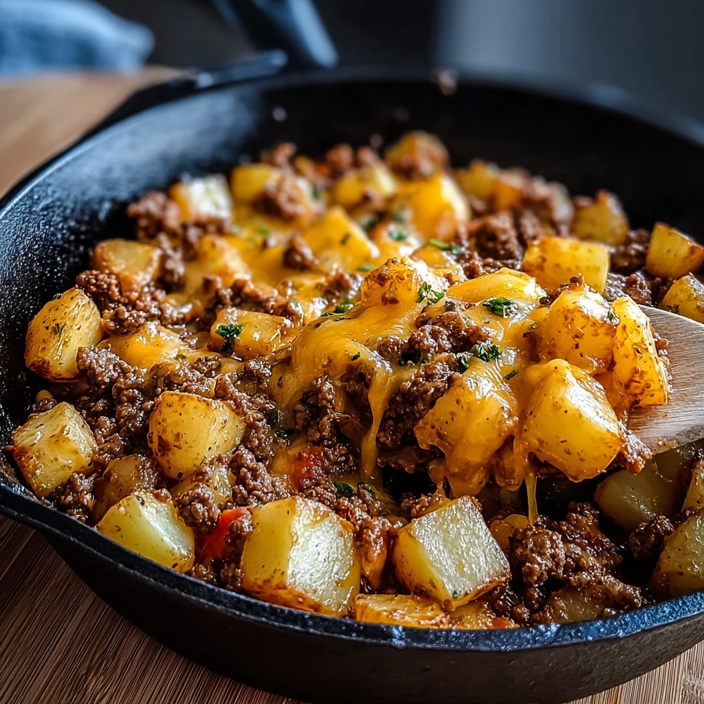 Enjoy Cheesy One Pot Beef Potatoes Hearty Dinner