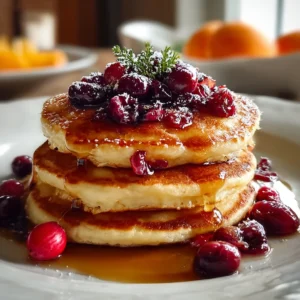 Fluffy Cranberry Orange Ricotta Pancakes for a Fresh Breakfast Delight