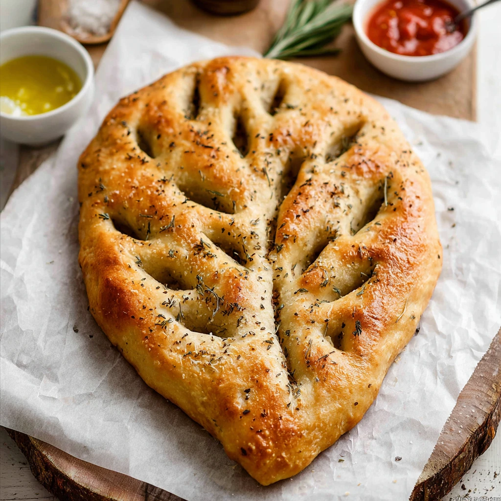 Homemade Fougasse Frenchstyle Flatbread