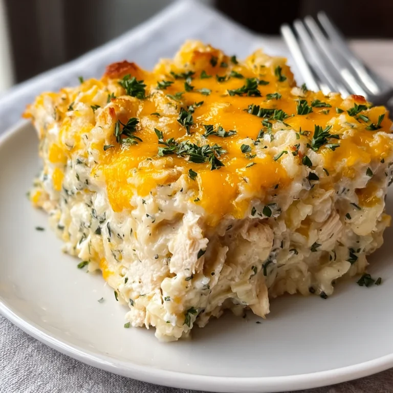 Indulge Cheesy Chicken Riced Cauliflower Casserole Tonight