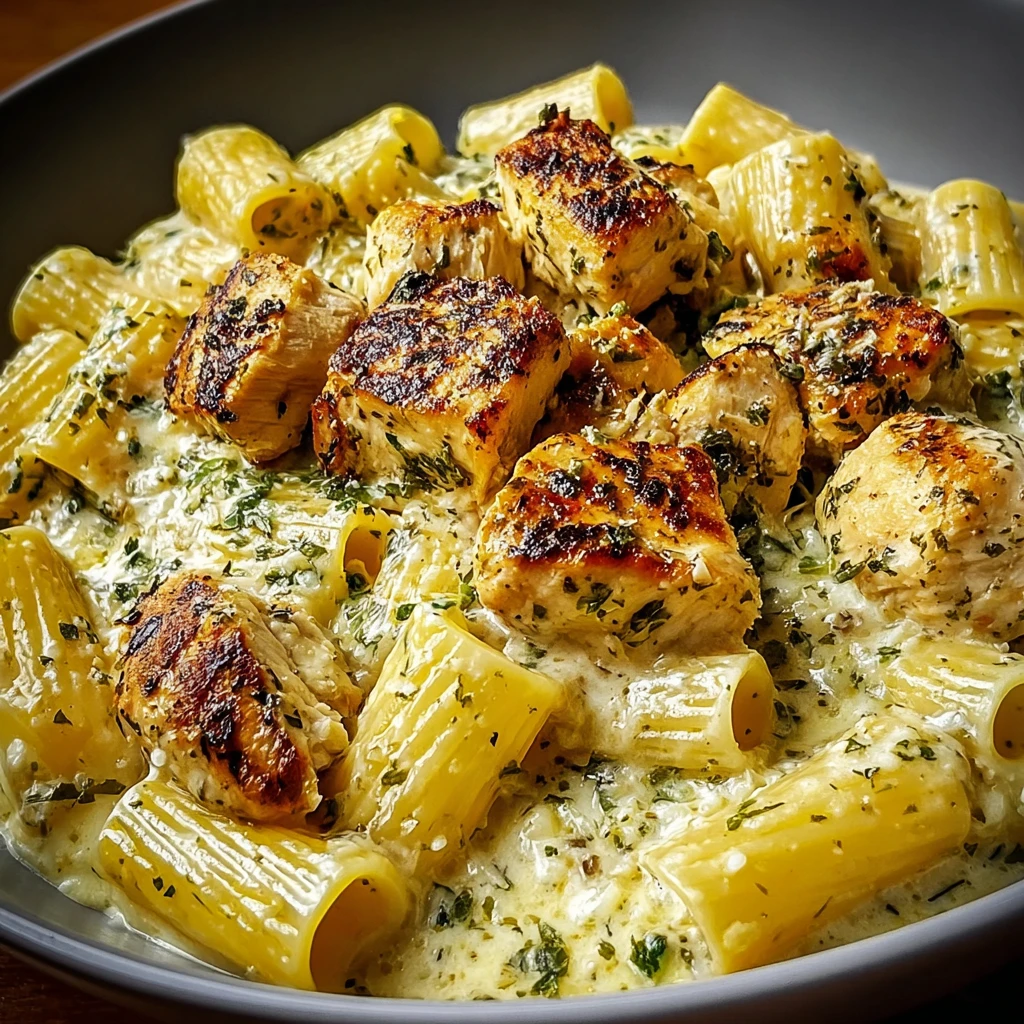 Indulge Garlic Parmesan Chicken Rigatoni Creamy Delight