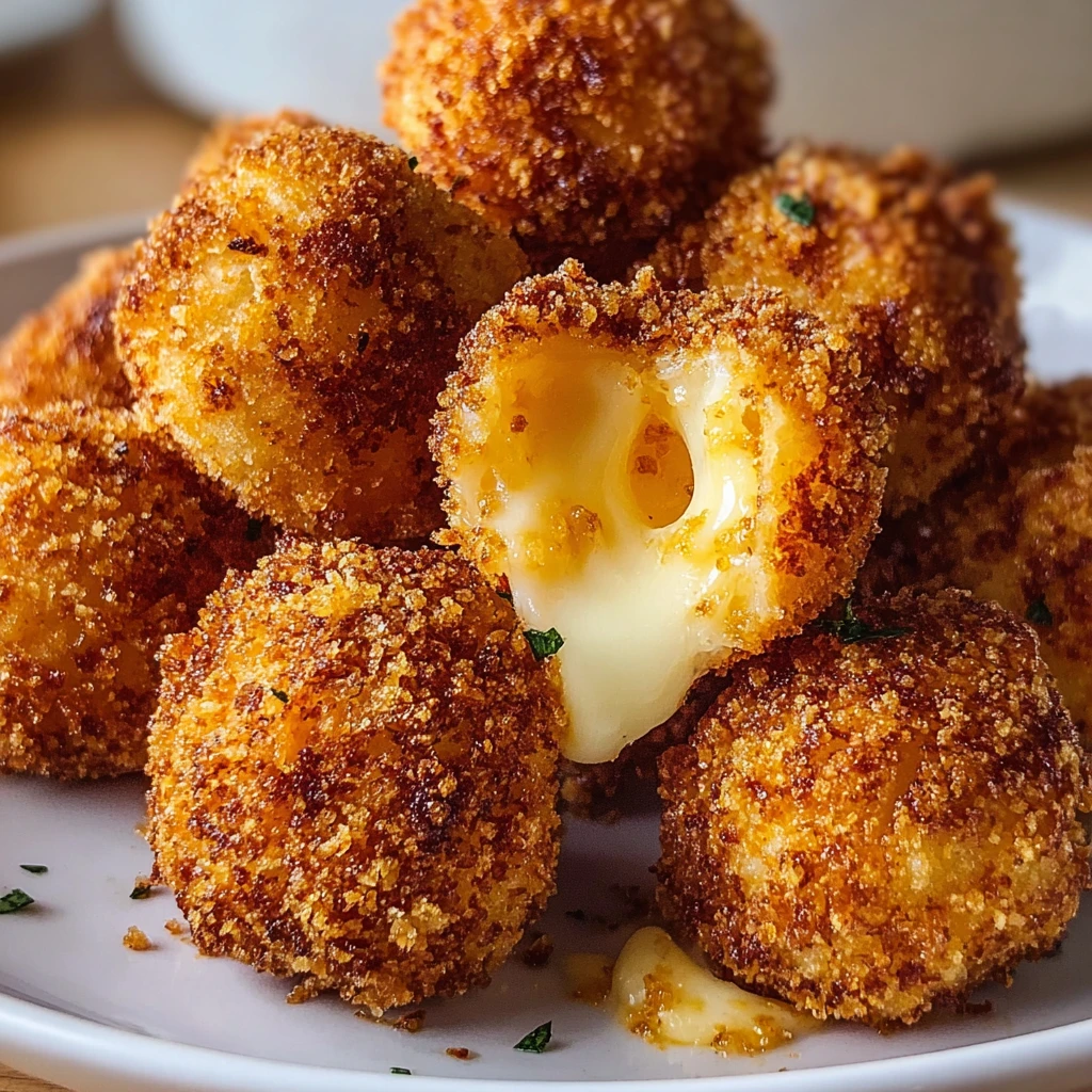 Indulge Gooey Crispy Fried Cheese Bites Perfect Snack