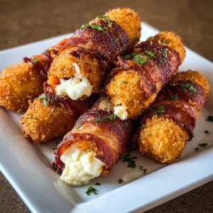 Indulge in Nashville Hot Bacon Wrapped Mozzarella Sticks Today!