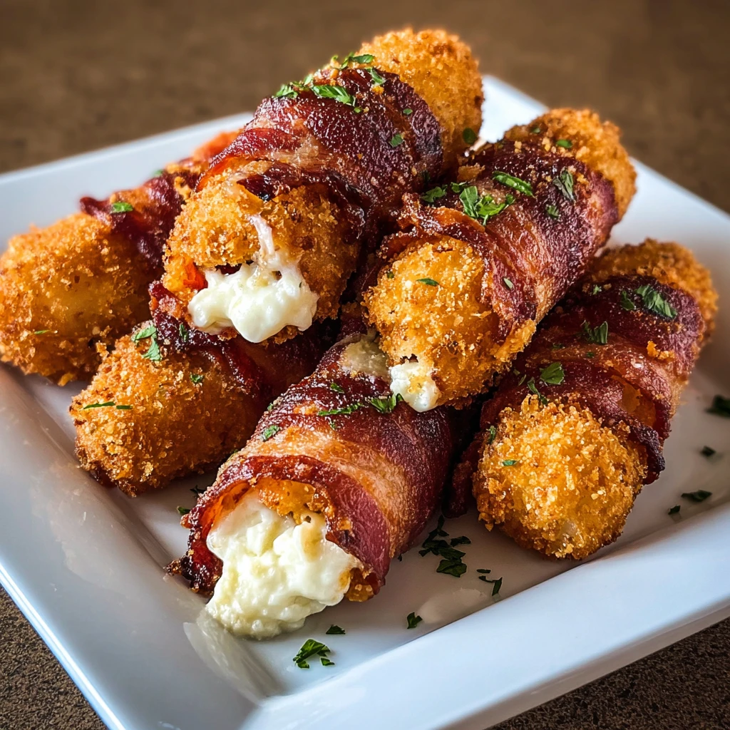 Indulge Nashville Hot Bacon Wrapped Mozzarella Sticks Today