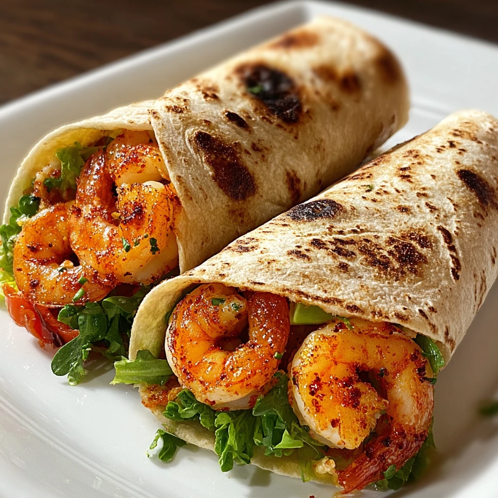 cajun parmesan shrimp wraps with seasoned shrimp and Parmesan cheese in a warm flour tortilla