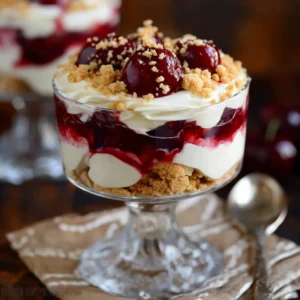 No Bake Cherry Cheesecake Parfait