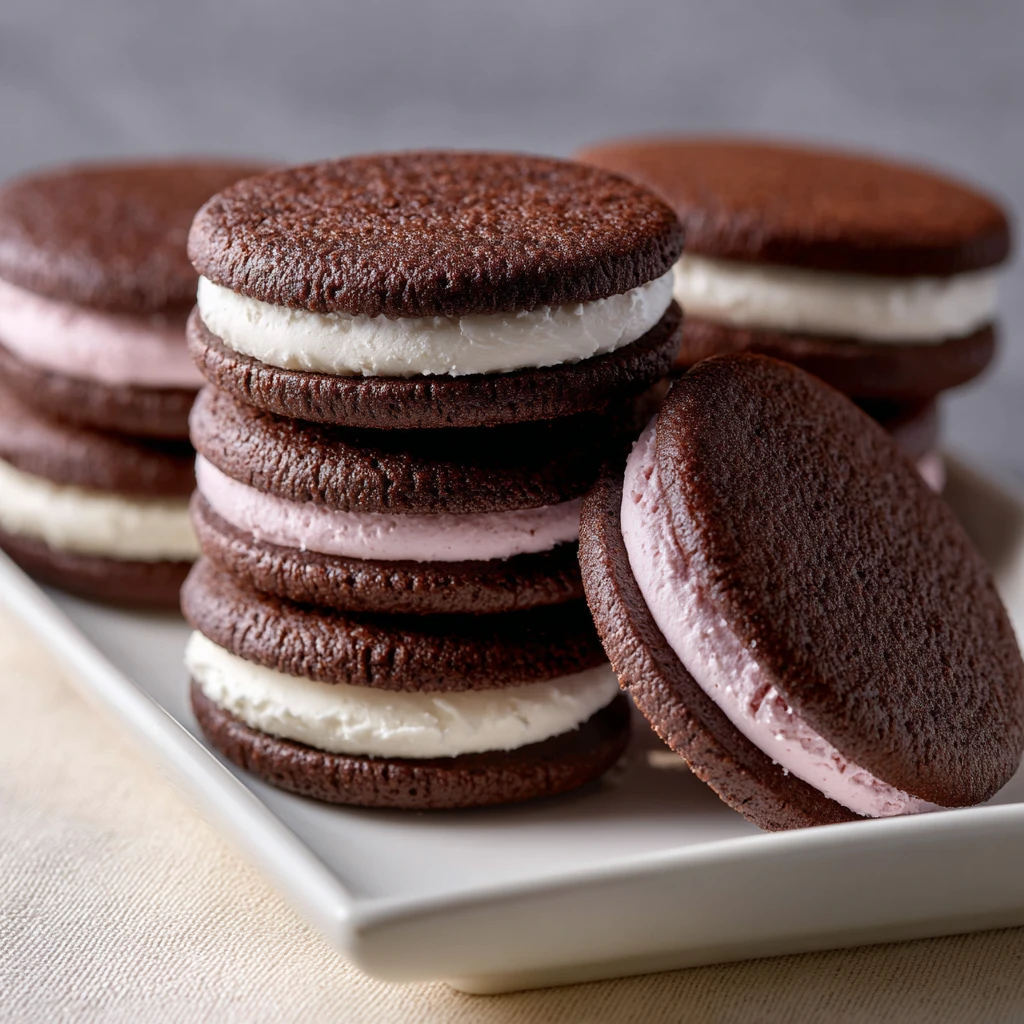 Oreoinspired Cocoa Sandwich Cookies