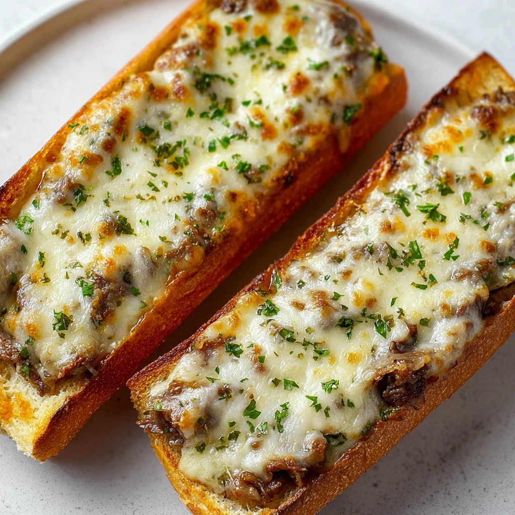 Philly Cheesesteak Garlic Bread