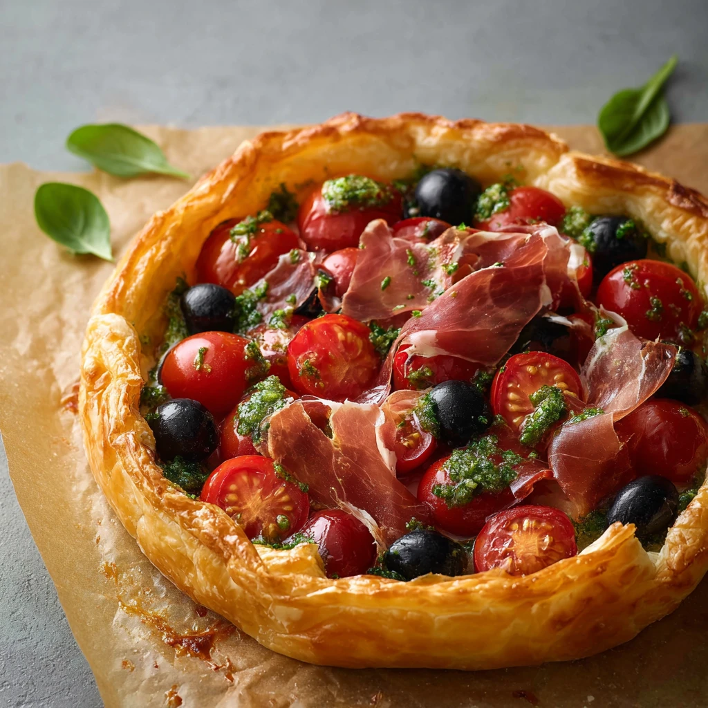 Prosciutto Puff Pastry Tart