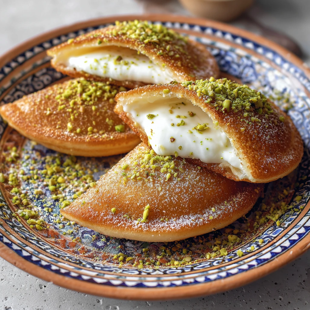 Qatayef Stuffed Fried Pancakes