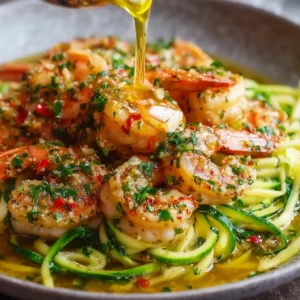 Quick Garlic Shrimp Recipe with Lemon Butter and Zucchini Noodles – Easy Healthy Dinner