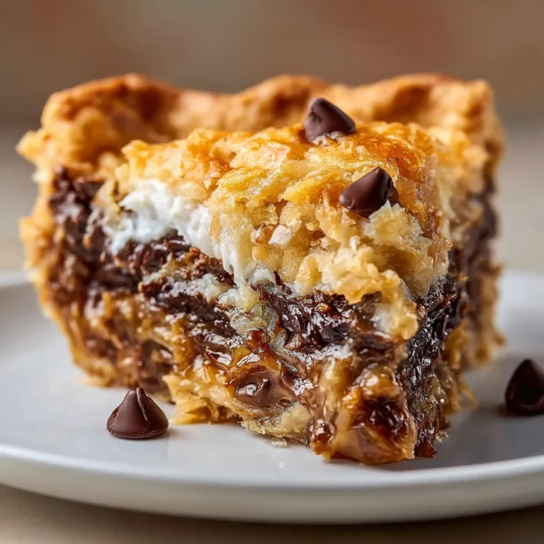 texas trash pie with chocolate chips pecans pretzels and caramel in a golden pie crust