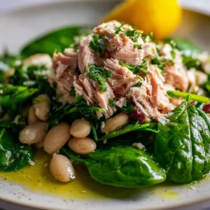 Tuna and White Bean Salad with a Lemon Vinaigrette
