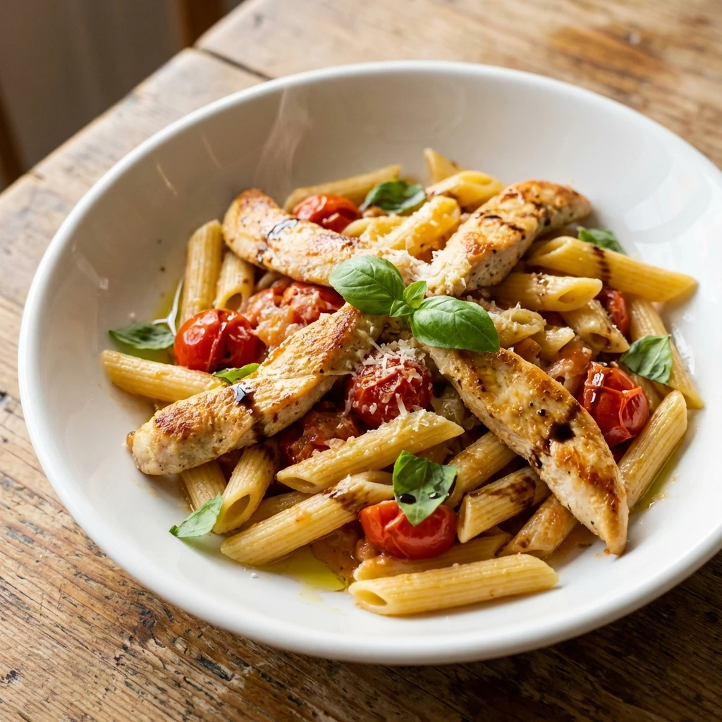 Create Flavorful Bruschetta Chicken Pasta Just Steps
