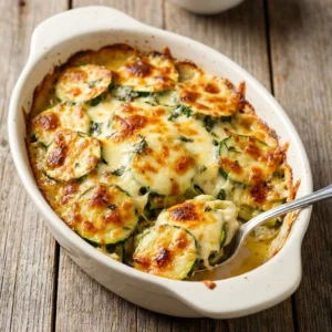 Delicious Mozzarella Zucchini Casserole