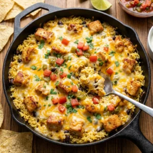 Discover the Best One Pot Queso Chicken and Rice Recipe Today!