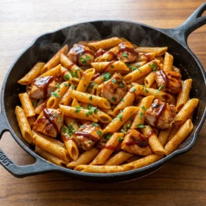 One-Pan Honey BBQ Chicken Penne Recipe