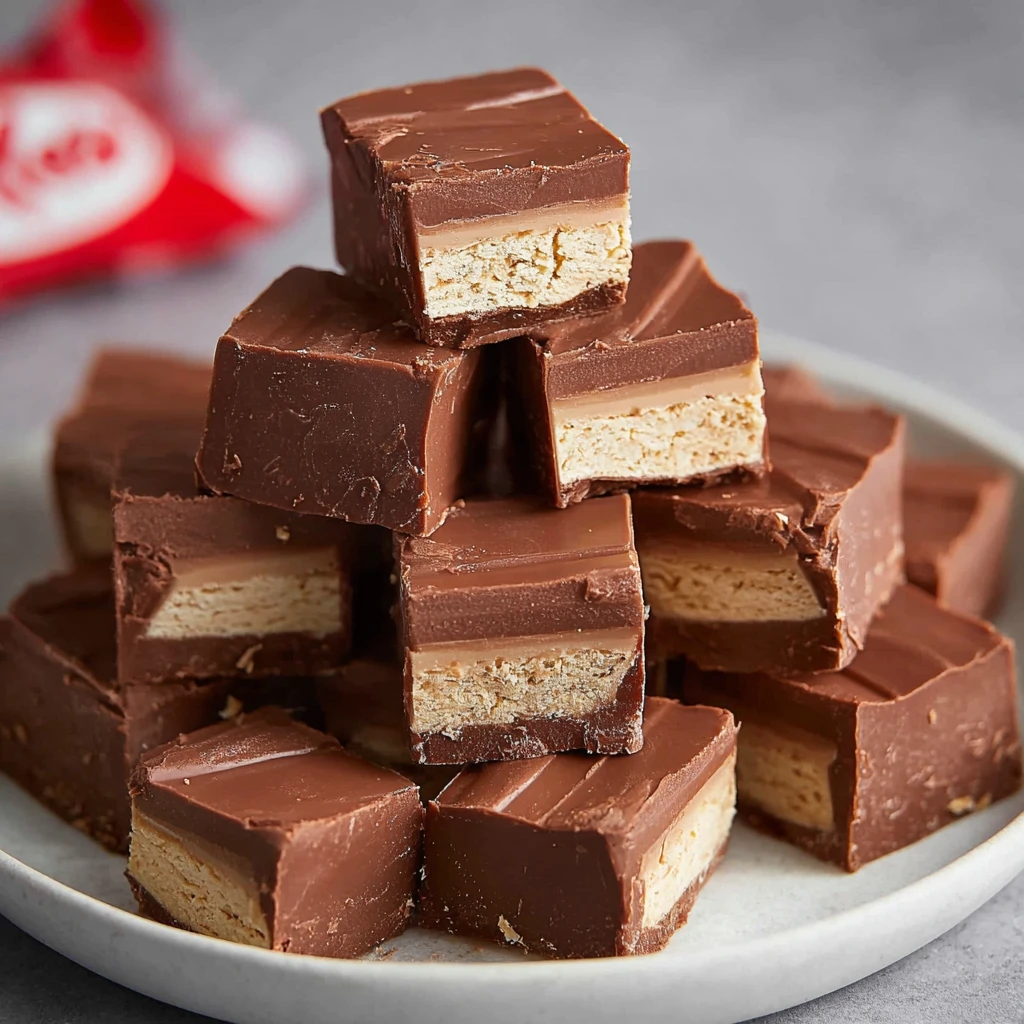 Easy 4-Ingredient Kit Kat Fudge recipe with step-by-step instructions
