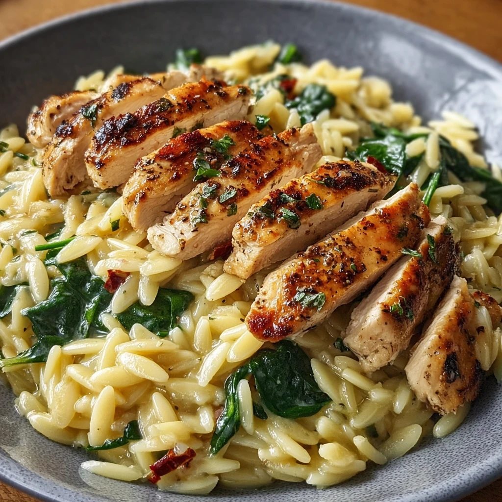 Homemade Creamy Chicken Orzo