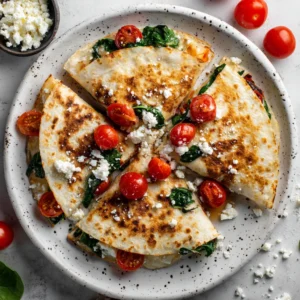 Easy Homemade Mediterranean Quesadilla