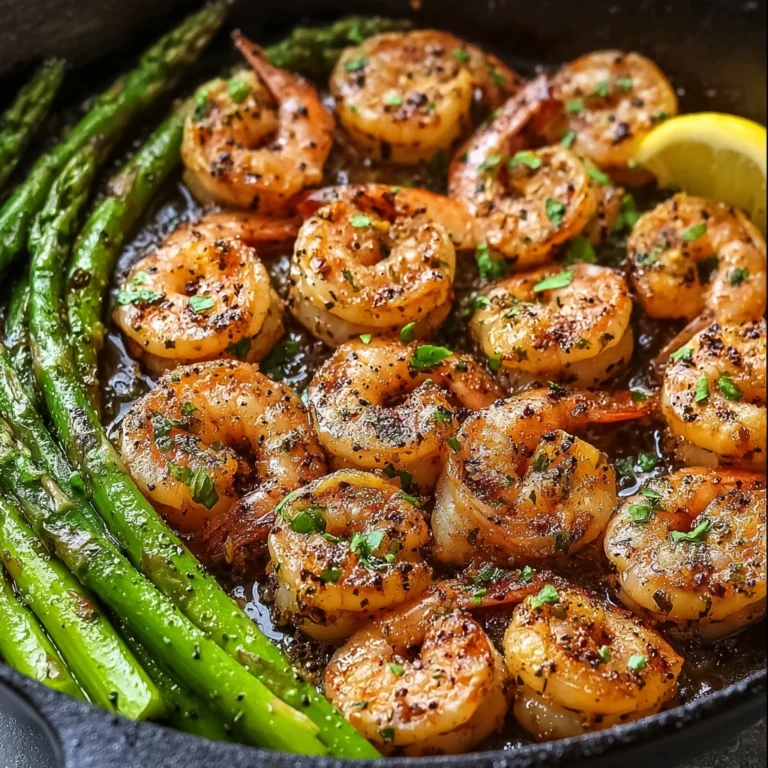 Lemon Garlic Shrimp Asparagus Healthy 20minute Dinner