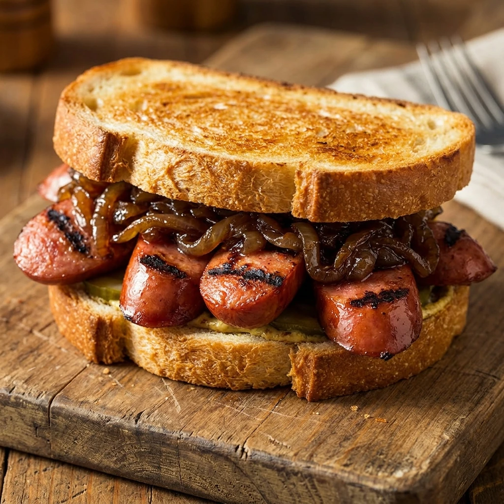 the Flavor of Grilled Kielbasa Sandwiches recipe image