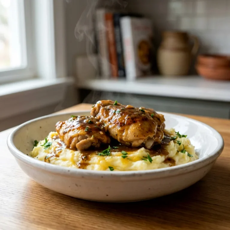Chicken and garlic gravy