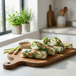 Lemongrass Chicken Rice Paper Rolls for Fresh Summer Feasts