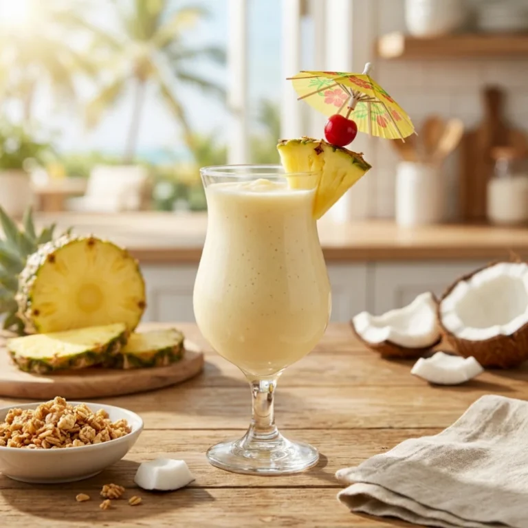 Tropical Pina Colada Breakfast Smoothie