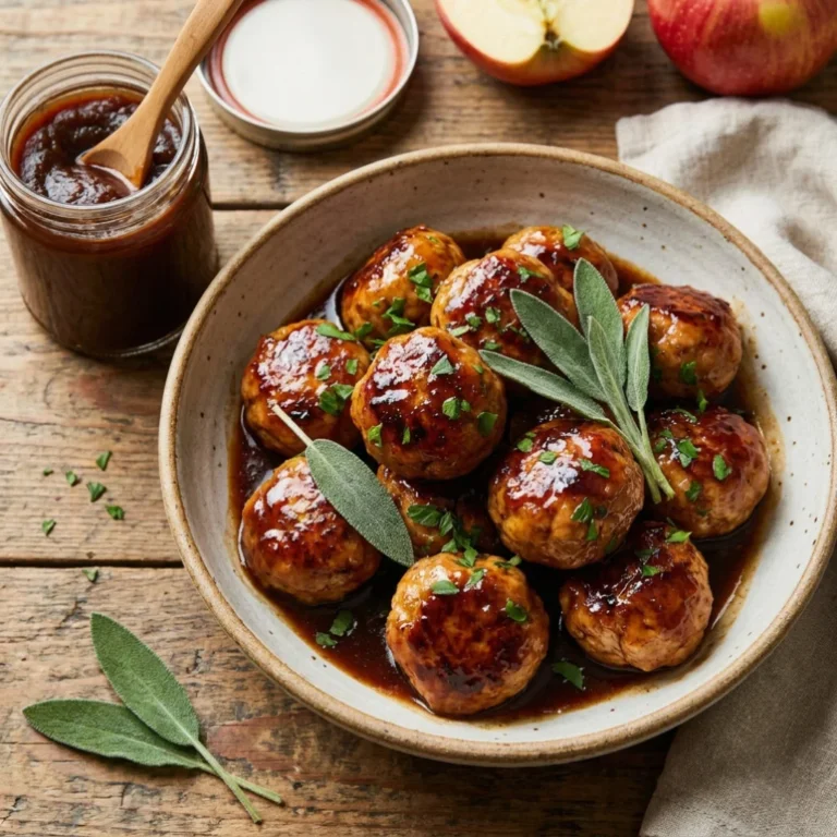 Apple Butter Chicken Meatballs